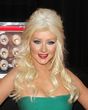 Christina Aguilera posando para los fotógrafos
