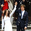 Paul McCartney junto a su nueva esposa tras la ceremonia