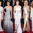El blanco, y sus múltiples variantes, fue uno de los colores que más predominó sobre la alfombra roja